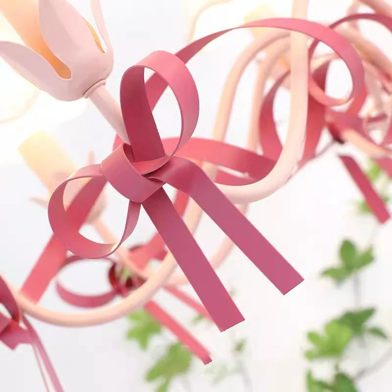 lustre princesse rose pour décoration de chambre enfant - vue 6 sur 12