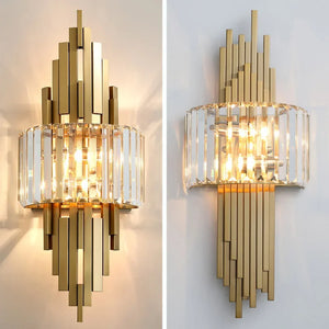 Modern elegant crystal LED wall light