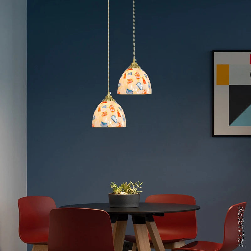 suspension méditerranéenne en coquillage pour décoration intérieure - vue 5 sur 9