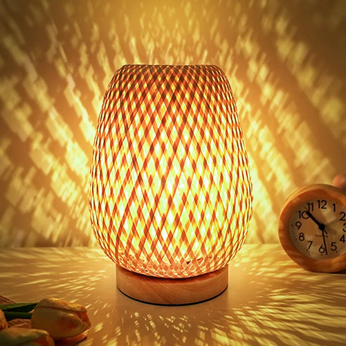 Petite lampe de Table en rotin à intensité variable - vue 4 sur 6