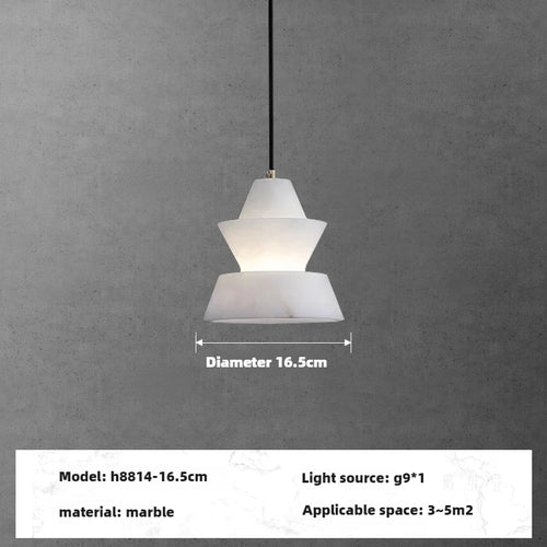 suspension moderne en marbre naturel et cuivre design élégant