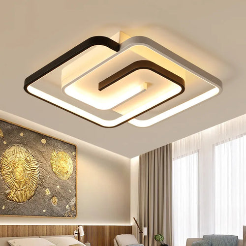 Plafonnier LED carré moderne - vue 2 sur 9