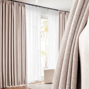 Rideau occultant aspect lin moderne salon chambre