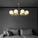 Creative minimalist nordic copper chandelier for elegant interiors