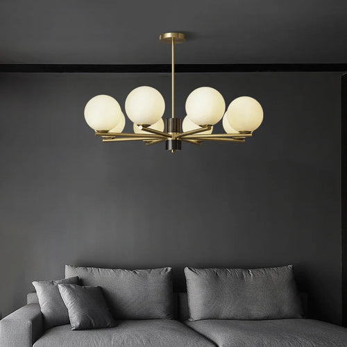 Creative minimalist nordic copper chandelier for elegant interiors - vue 2 sur 9