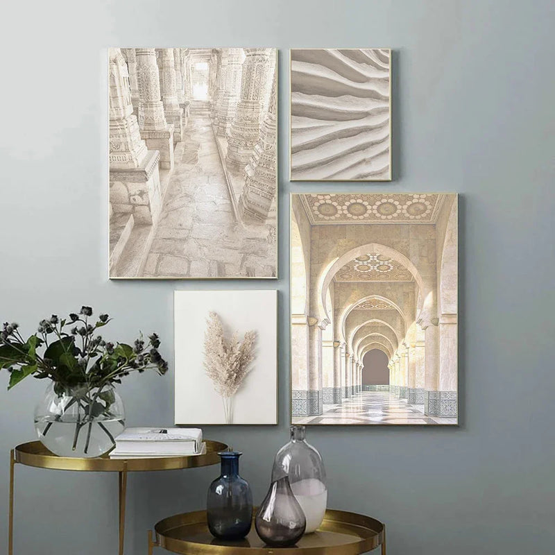 affiche islamique murale bâtiment musulman décoration marocaine