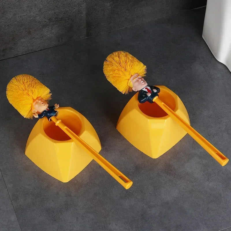 fournitures de toilette trump brosse de nettoyage amusante et pratique - vue 3 sur 10