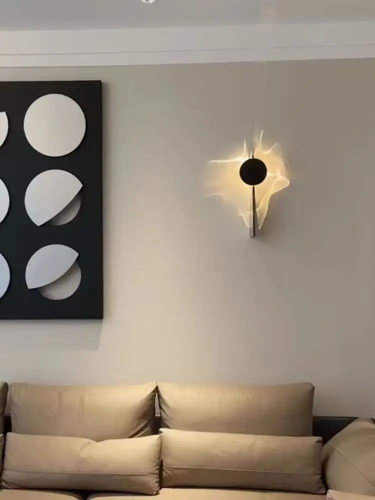 applique murale led chromée en acier inoxydable style science-fiction