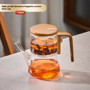 Théière magnétique flottante en verre avec séparateur thé