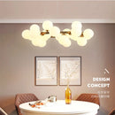 suspension lumineuse 25 têtes design romantique en verre