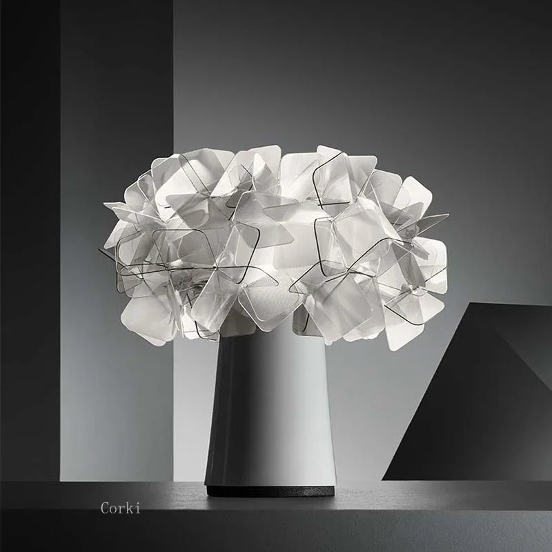 lampe de bureau moderne slamp clizia en plastique pvc fleur - vue 3 sur 13