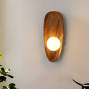 Minimalist Nordic solid wood wall light for interiors