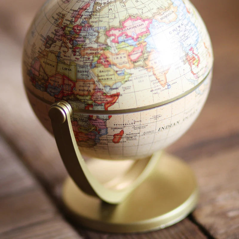 globe terrestre rétro pour enfants apprentissage géographie décoration créative - vue 4 sur 7