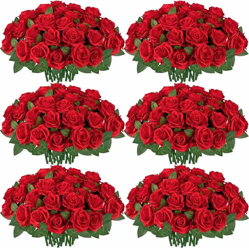 lot de 50 roses artificielles en soie pour décoration et événements festifs