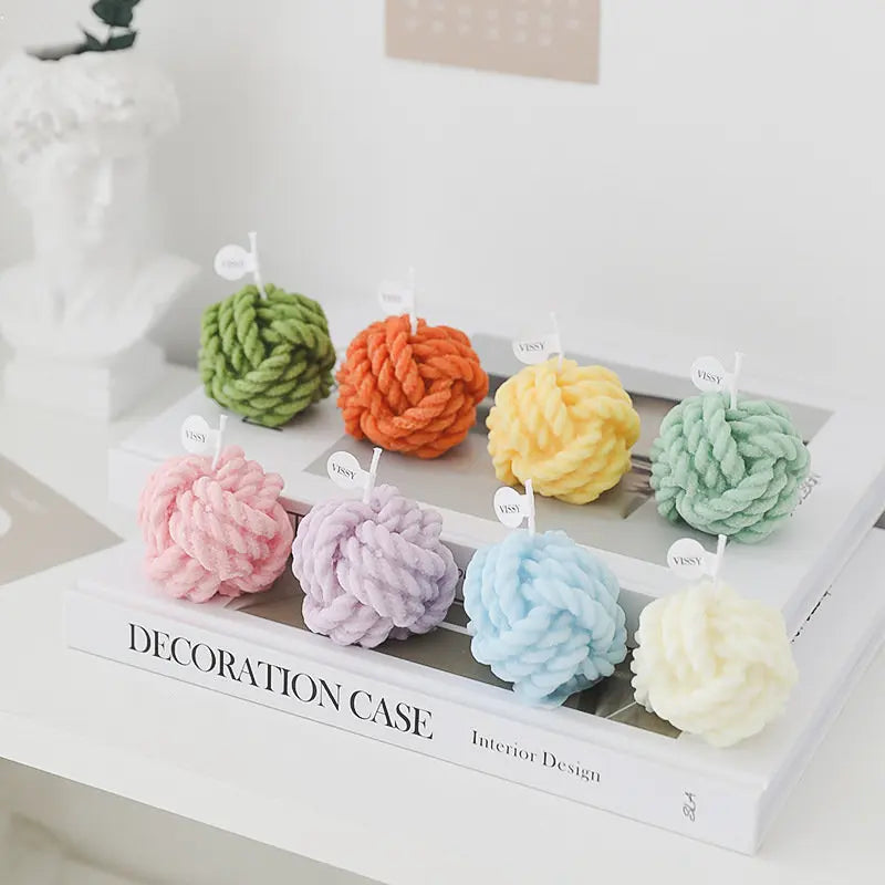 bougie parfumée en forme de boule en cire de soja décorative et mignonne - vue 5 sur 14