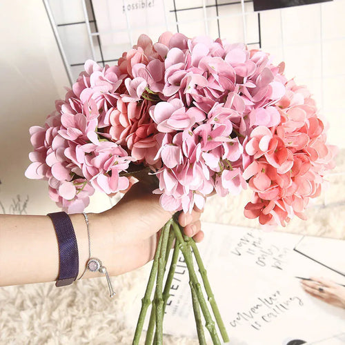 bouquet d'hortensia artificiel séché pour décoration de mariage - vue 3 sur 14