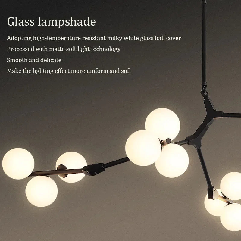 lustre moderne en verre design pour votre décoration intérieure - vue 6 sur 9