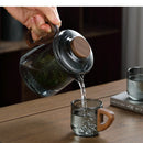 Théière en verre portable avec tasses style moderne
