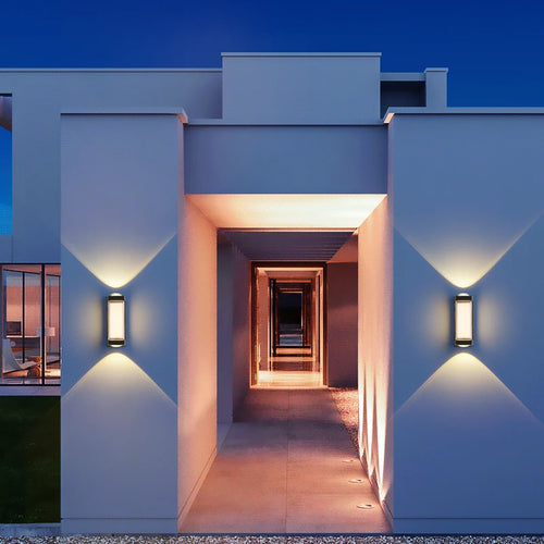 Applique murale étanche moderne IP65 porche allée balcon lumière porte d'entrée garage porche décoration de jardin éclairage applique murale extérieure - vue 4 sur 6