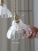 Minimalist Japanese style brass and glass LED pendant light Nordic luxury