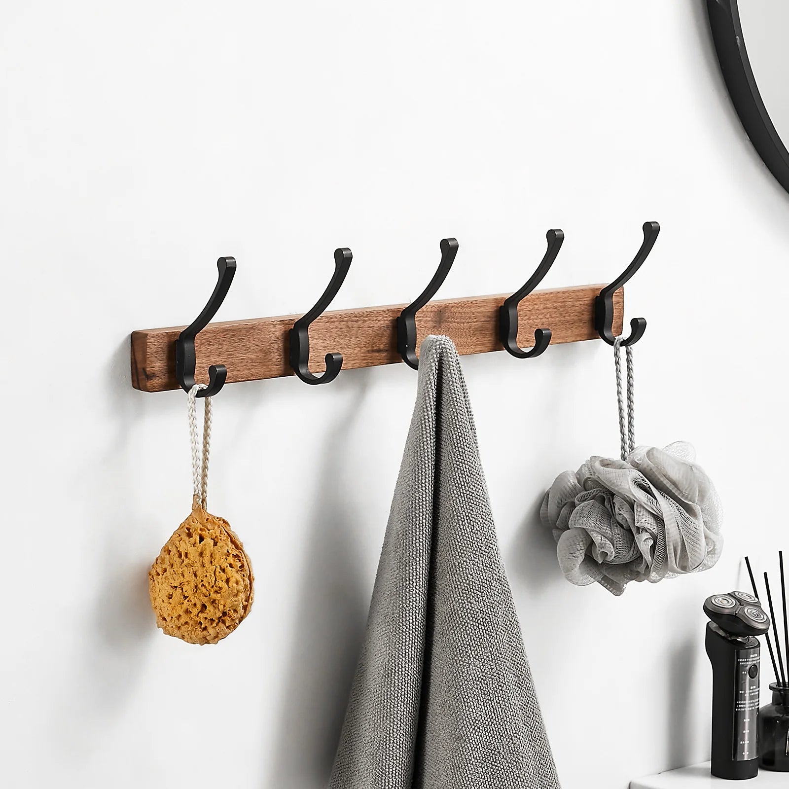 crochet mural en bois pour rangement et décoration intérieure - vue 12 sur 12