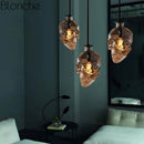 Vintage transparent glass skull chandelier for bar or restaurant