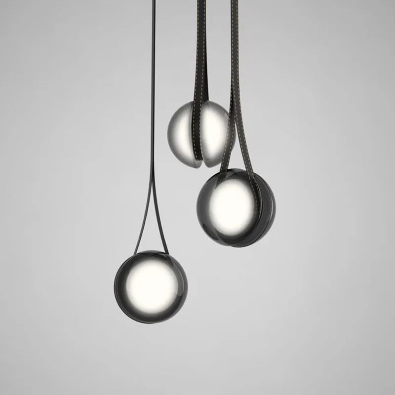 lustre créatif yoyo design nordique en verre pour décoration moderne - vue 2 sur 9