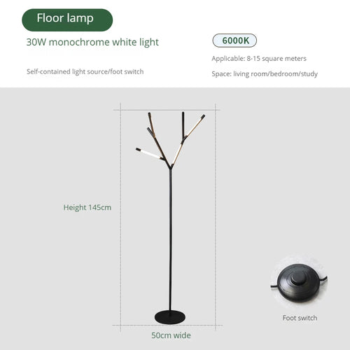 Minimalist nordic LED floor lamp for decorative ambience - vue 11 sur 12