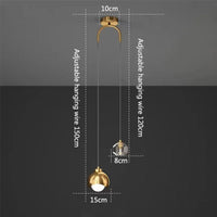Modern crystal pendant light nordic luxury minimalist style