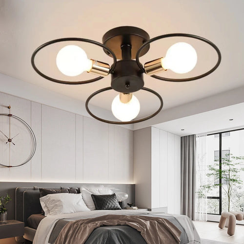 plafonnier led design moderne décoratif couleur changeante - vue 3 sur 6