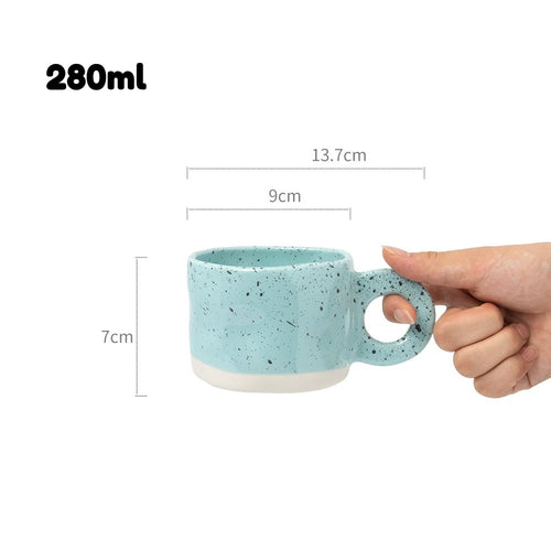 Mug ceramique motif encre eclaboussee style elegant 280ml