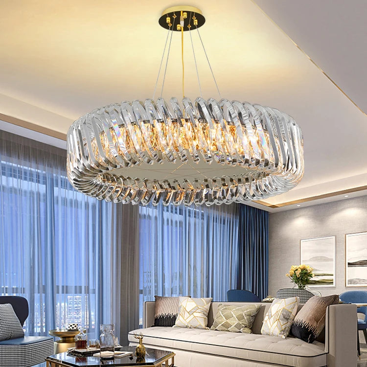 lustre en cristal lumineux pour décoration intérieure élégante et moderne - vue 6 sur 11