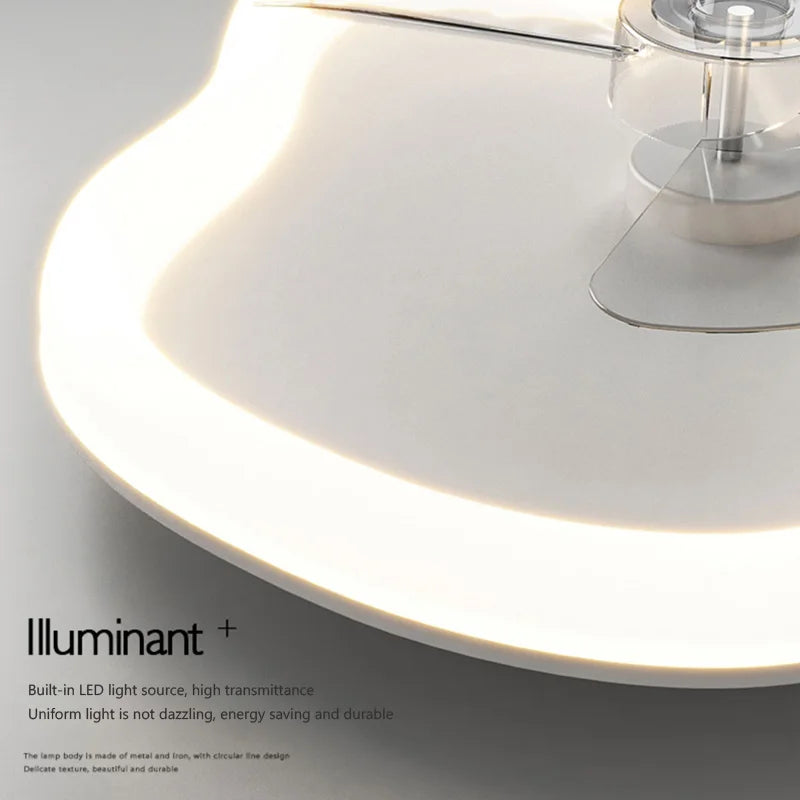 Minimalist Nordic ceiling light with LED and remote control - vue 10 sur 12