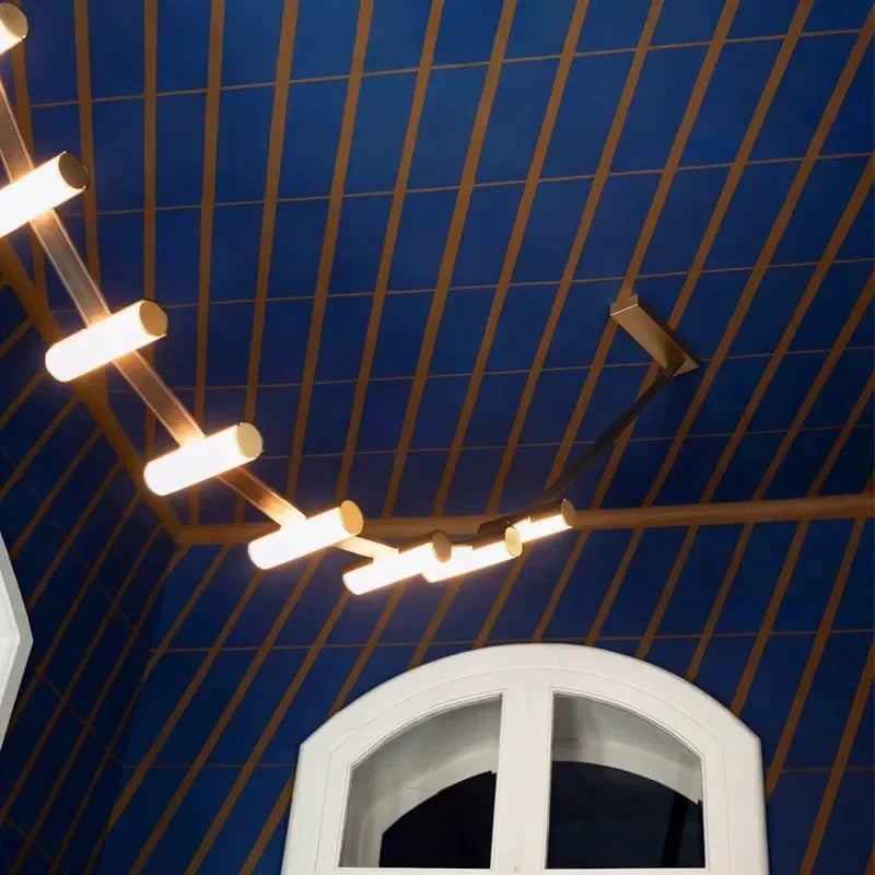 lustre créatif en cuir postmoderne pour décoration artistique moderne - vue 7 sur 14