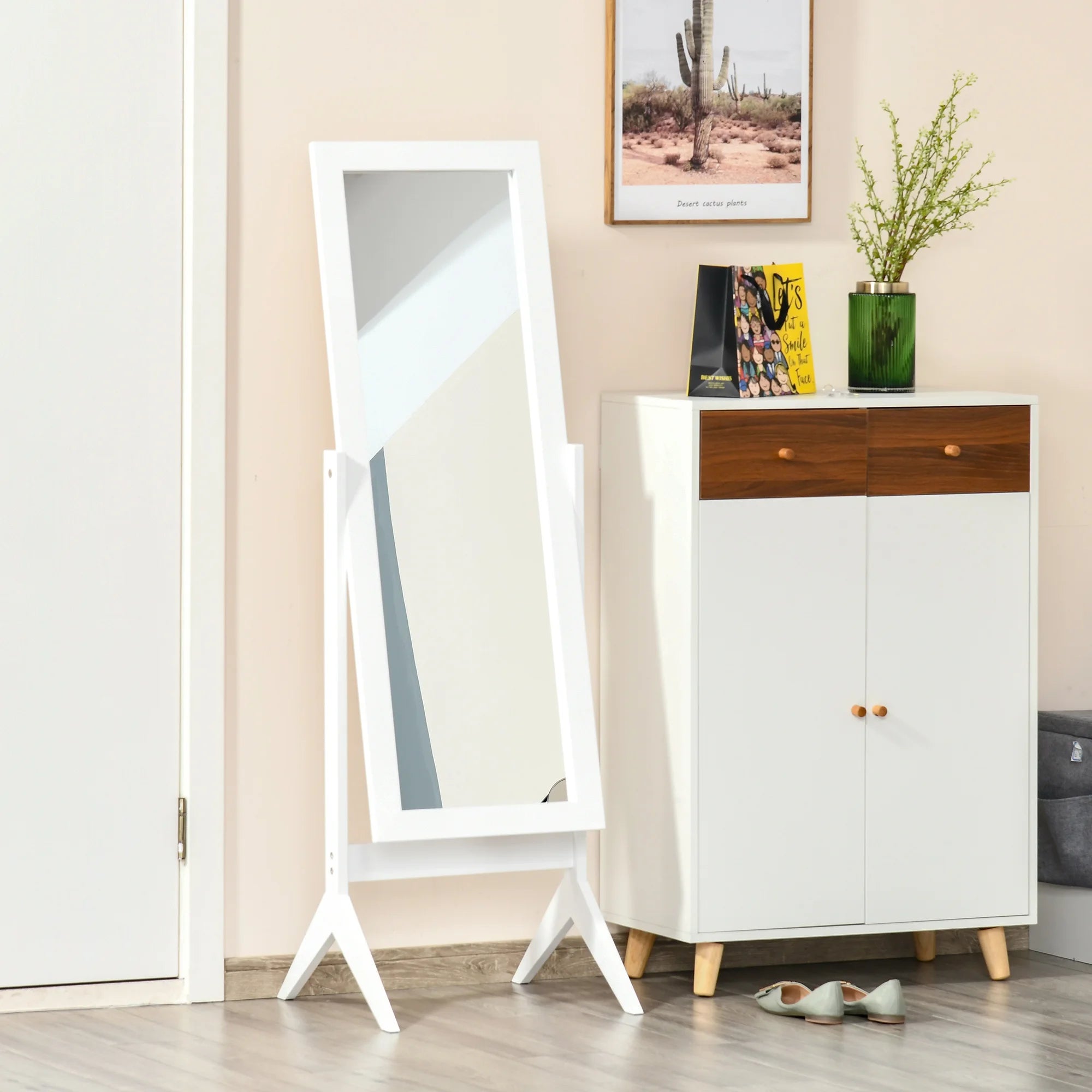 miroir de maquillage inclinable nordique pour déco moderne - vue 5 sur 7