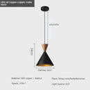 Modern and Minimalist Master Bedroom Bedside Pendant Light, Personalized and Luxurious All Copper Walnut Bar Hanging Line Light