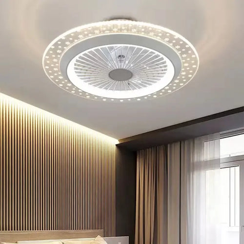 plafonnier moderne silencieux avec ventilateur et lumière télécommandé