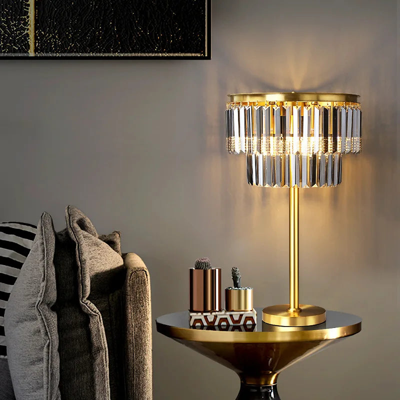 lampadaire moderne en verre et cuivre pour hôtel et bureau