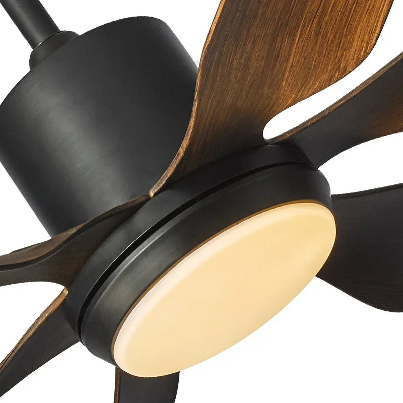 plafonnier industriel rétro avec lumière et ventilateur à distance - vue 6 sur 6