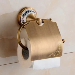 ensembles daccessoires en laiton massif pour salle de bain rétro - vue 16 sur 20