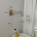 IWHD tirer chaîne verre applique murale LED applique bras gauche droite rotation chambre salon lumières nordique moderne à côté lampe Wandlamp
