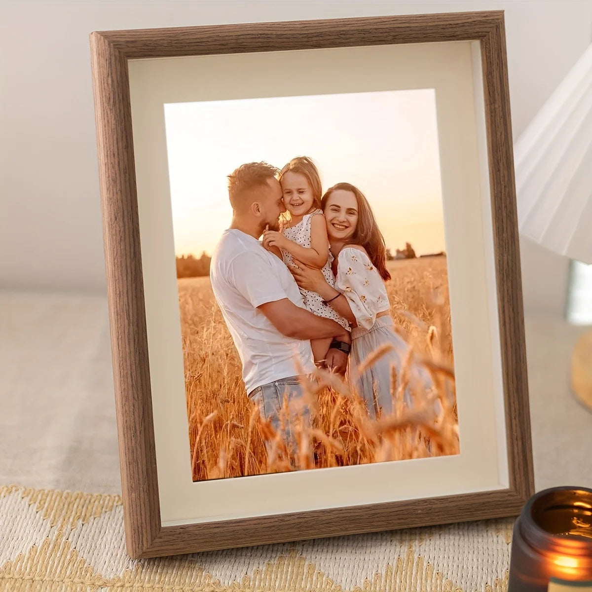 Personalized wooden photo frames, custom photo frame ornaments, simple holiday gifts indoors, commemorate precious memories - vue 5 sur 12