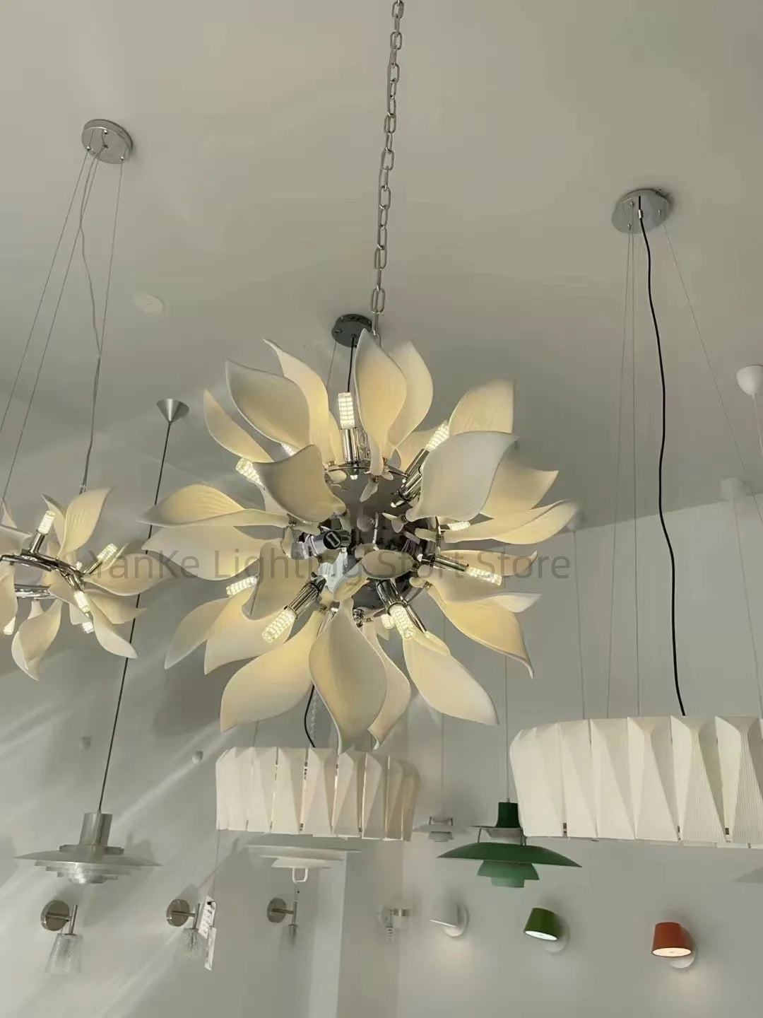 lustre moderne led nordique pour hôtel villa brillant - vue 4 sur 10