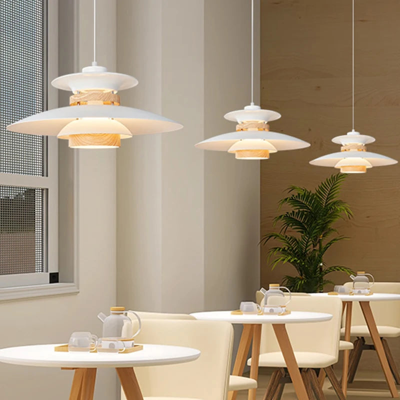 lustre moderne en forme de parapluie avec lumière colorée - vue 2 sur 12