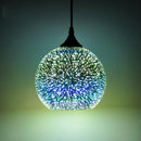 Coloured glass pendant light for modern and festive decoration