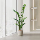 Artificial tropical money tree realistic decorative plastic plant