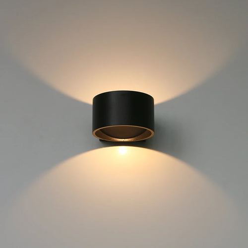 led applique murale rond aluminium ac90-260v - vue 9 sur 8