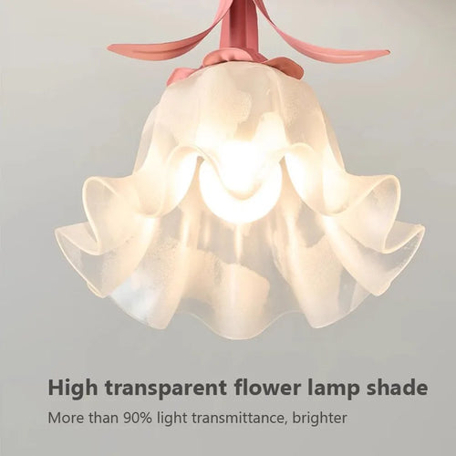 plafonnier style français simple avec lumière modelante de fleurs