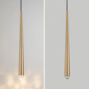 suspension conique en tube long en acrylique et cuivre pour bar et magasin