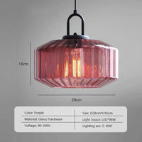 Suspension led nordique rétro en verre pour intérieur loft